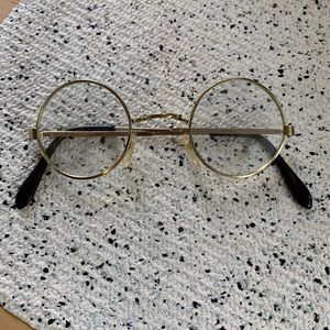 Round gold costume spectacles